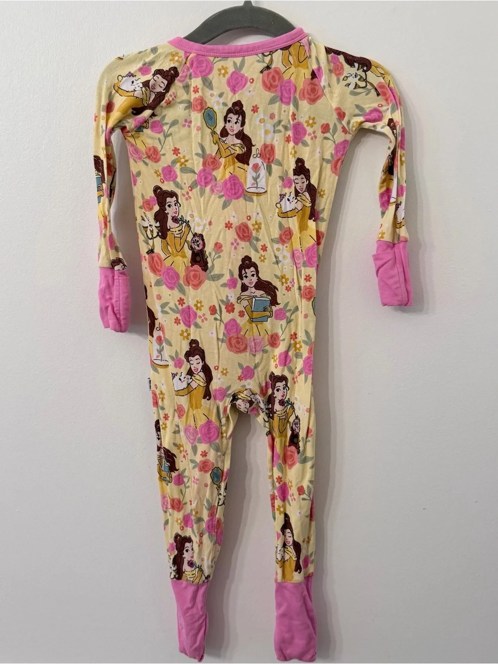 Little Sleepies Yellow & Pink Floral Character Footed One-Piece